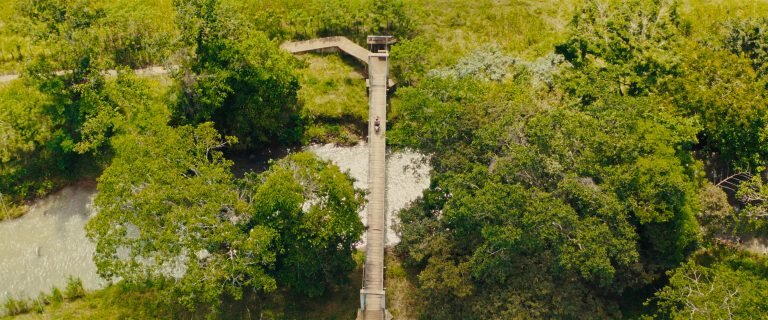 Puente de Hamaca sobre Río La Pita
